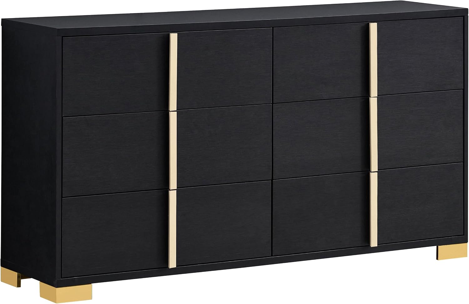 Coaster Home Furnishings Marceline Contemporary 5-Piece Bedroom Set Twin Size LED Panel Bed Frame 51-inch Headboard Black 222831T-S5