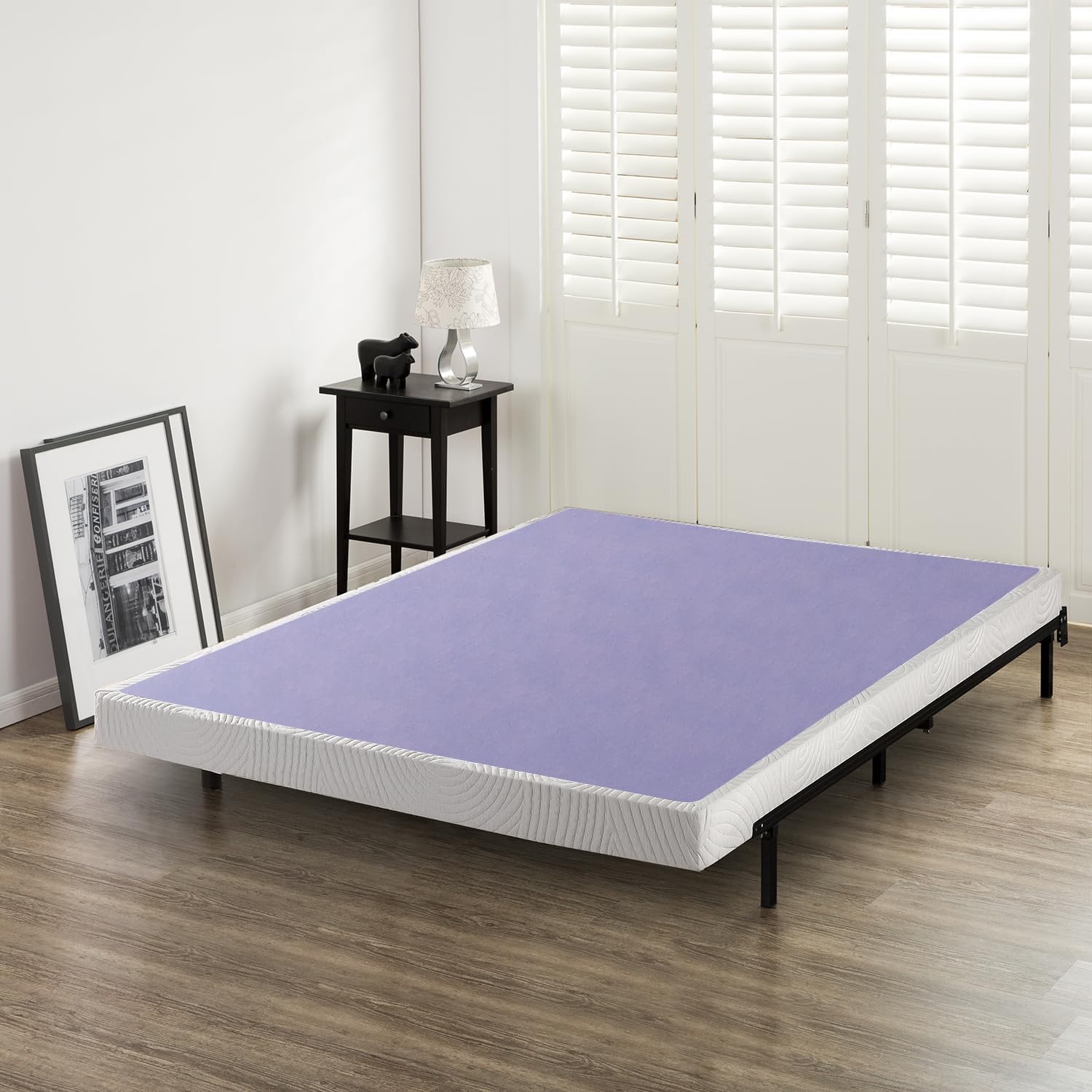 ZINUS Edgar 4 Inch Wood Box Spring, Mattress Foundation, Sturdy Wood Structure, Low Profile, Easy Assembly, Full