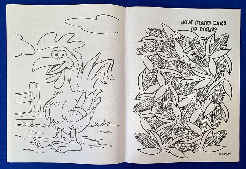 ZOCO– Animals on the Farm – Custom Coloring Books (250 Bulk Pack, Without Crayons) – Petting Zoo Party Favors – Games, Puzzles, Activities – Gifts for Kids