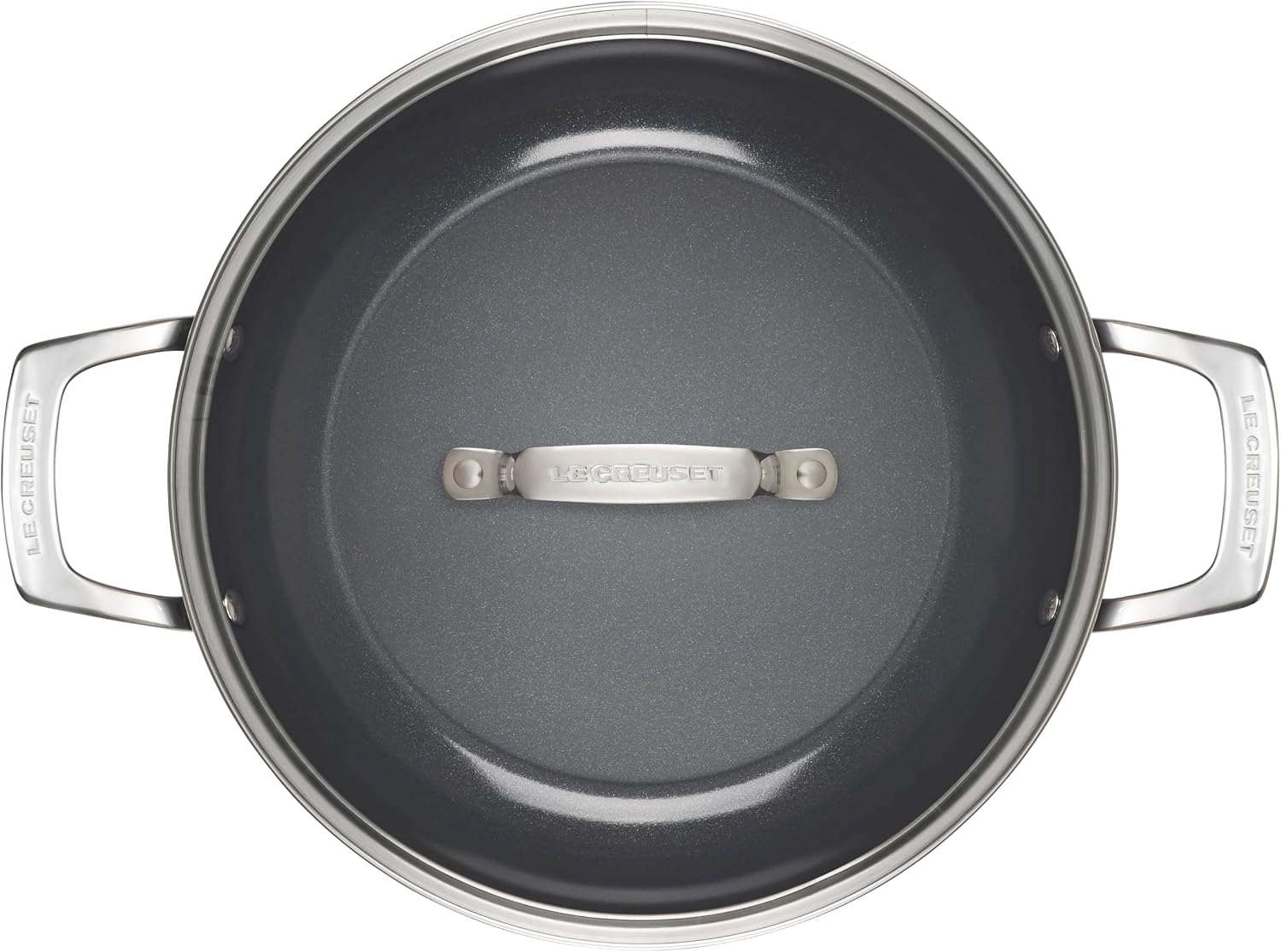 Le Creuset Essential Non-stick Ceramic Shallow Braiser with Glass Lid, 3.5 qt.