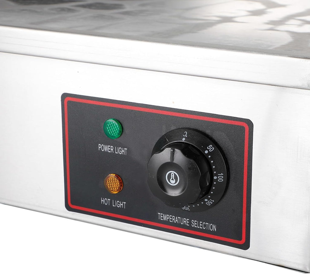 Topteng 30' Commercial Electric Griddle, Commercial Griddle Electric Flat Top Griddle Stainless Steel Countertop Griddle Grill 4400W with Drip Hole, 50-300℃ Griddle for Home Restaurants
