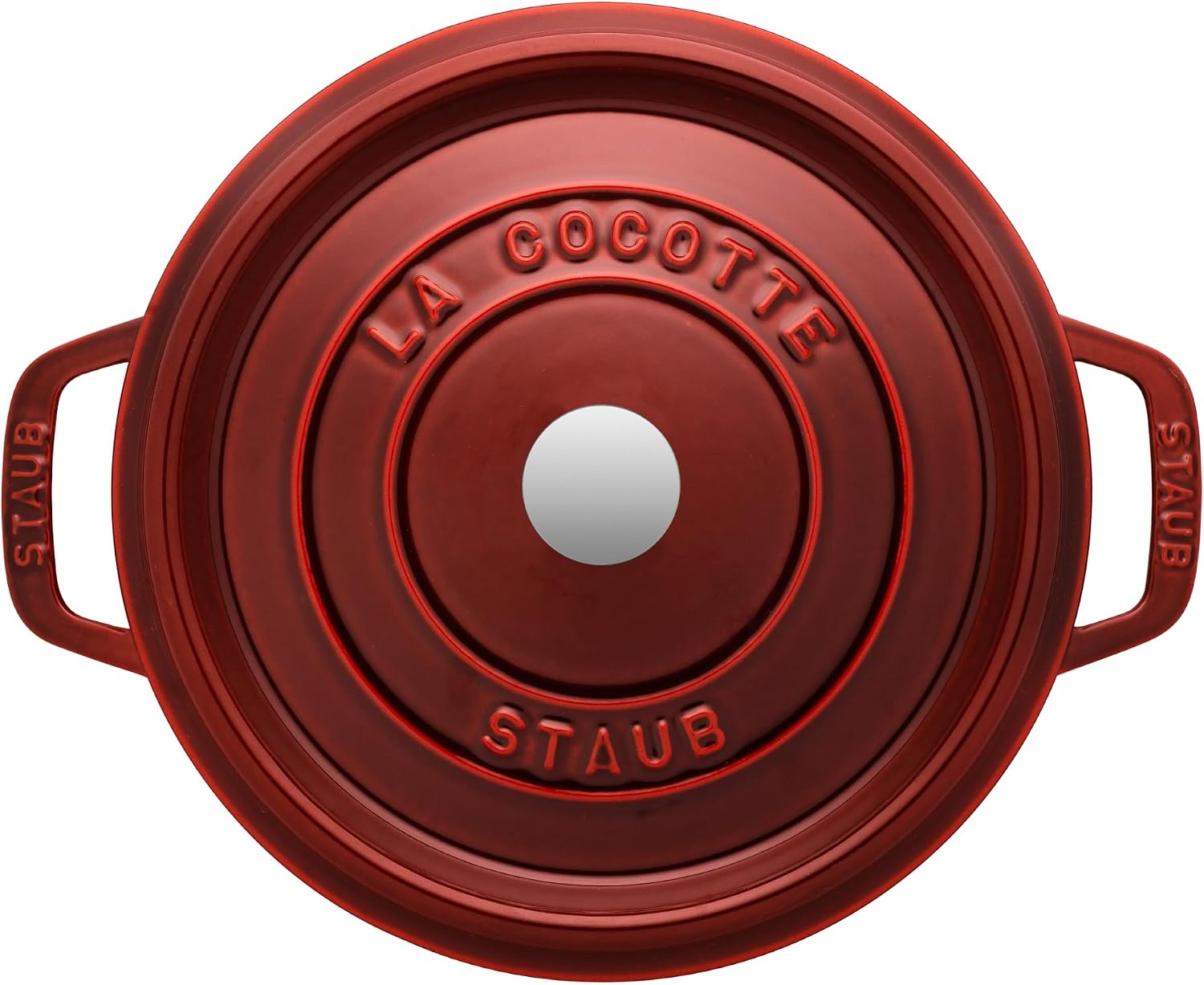 Staub Cast Iron 7-qt Round Cocotte - Grenadine