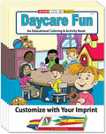 ZOCO – Daycare Fun – Custom Coloring Books (250 Bulk Pack, with Crayons) – Preschool Educational Games, Puzzles, Activities for Kids