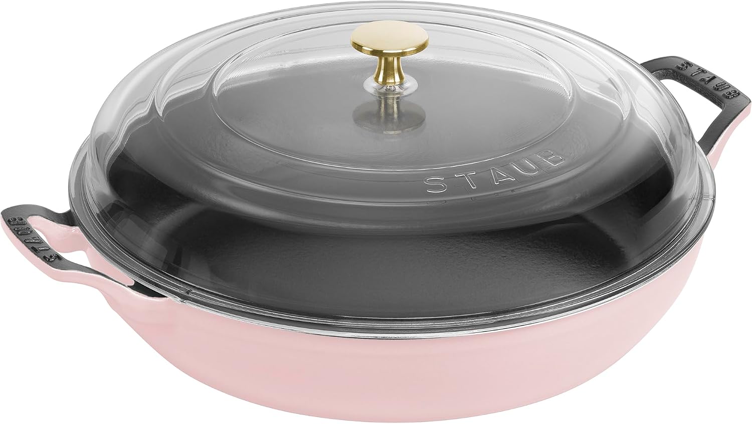 Staub Cast Iron 3.5-qt Braiser with Glass Lid - Peony Pink