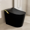 Matte Black Smart Toilet with Heated Seat & Auto Flush - Bidet, Warm Air Dryer, Night Light, Auto Open/Close Lid, Soft Close (Elongated)