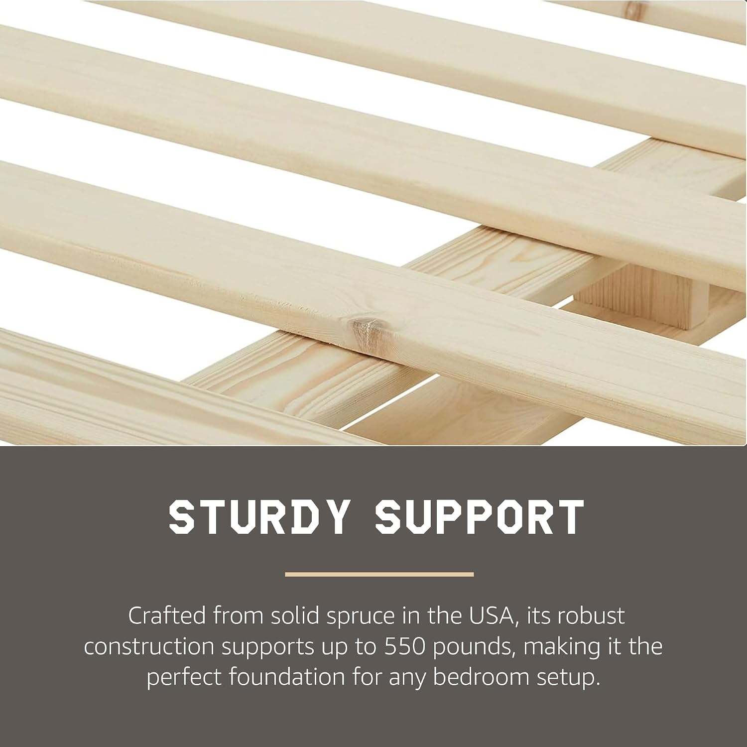 Hercules 8 Inch High Profile Foundation Mattress Box Spring Replacement, Twin