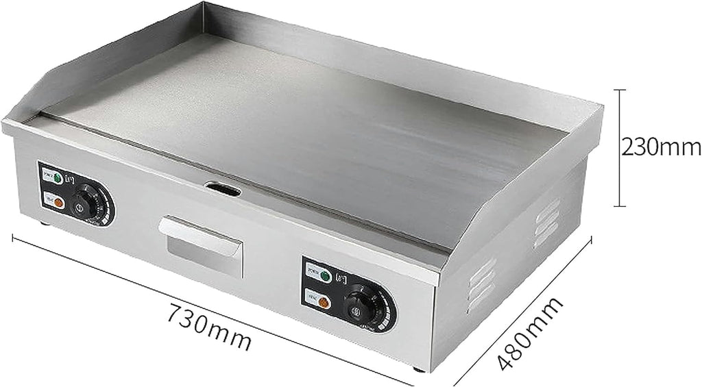 Electric Countertop Griddle Grill, 4400W Commercial Electric Countertop Griddle with Adjustable Temperature Control 122°F-572°F, Electric Flat Top Grill, for Kitchen