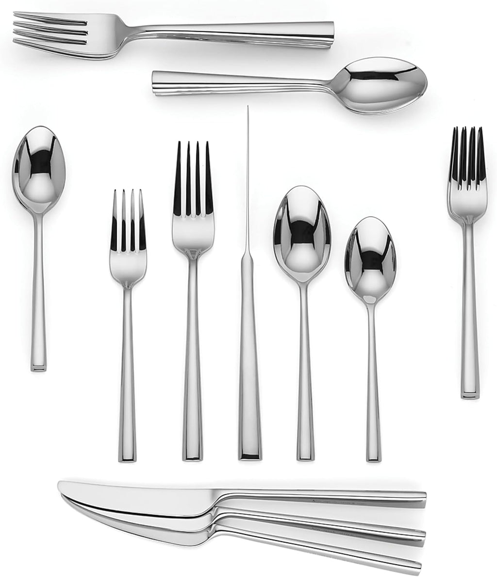 Kate Spade New York Malmo 20-Piece Flatware Set, 4.30 LB, Metallic