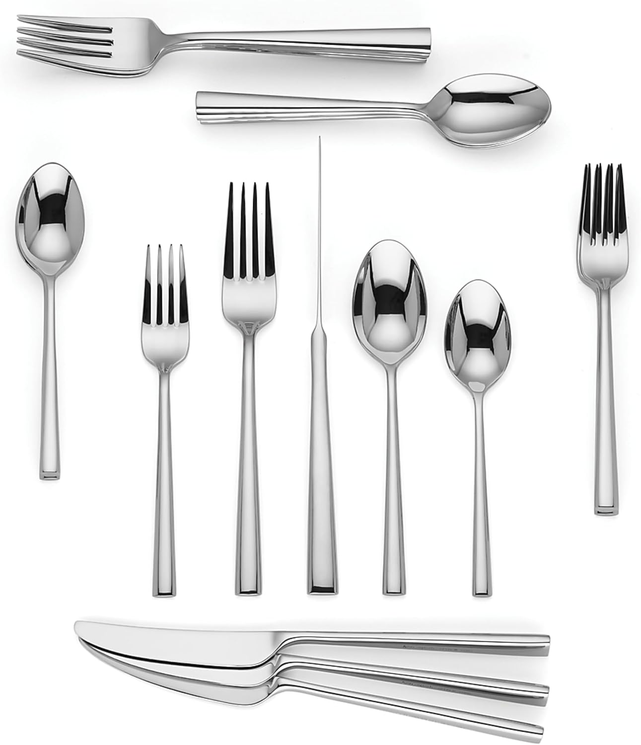Kate Spade New York Malmo 20-Piece Flatware Set, 4.30 LB, Metallic
