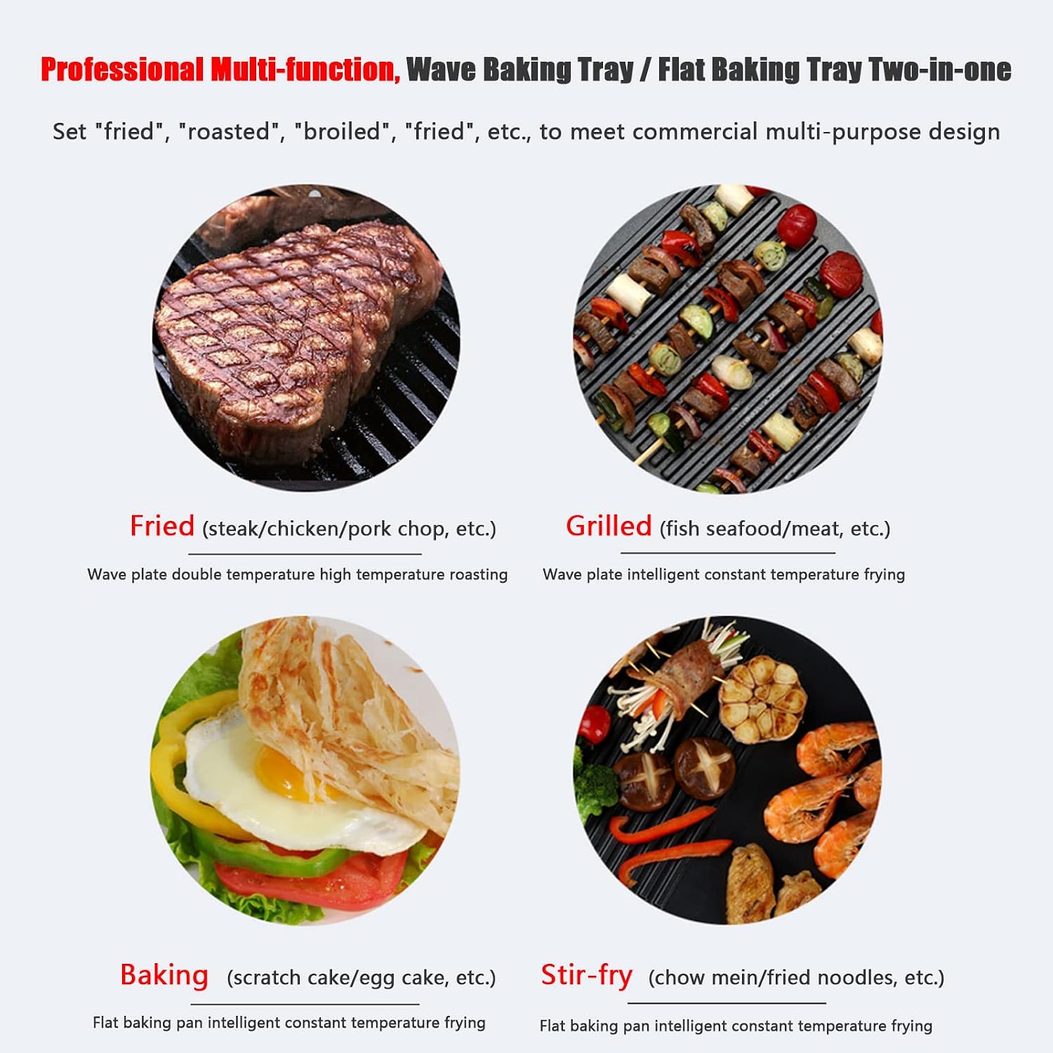 Electric Griddle Commercial Counter Top Half Flat Hotplate, 1750W Electric Flat Top Grill, Stainless Steel Electric Countertop Griddle W/Drip Hole, 110~240V Countertop Griddle for Pancake