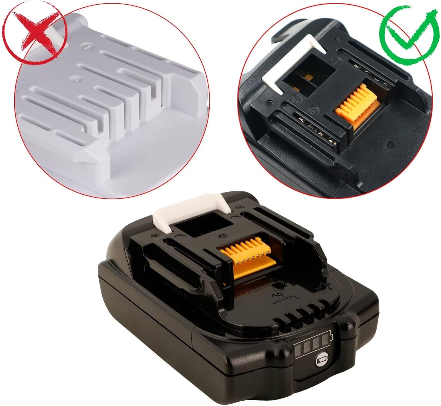 3.0Ah Compatible with Makita 18V Battery and Charger 01 Replacement Tools (Real Capacity Label) BDF452 BL1815N BL1820B BL1830B BL1840B BL1850B BL1860B Drill Battery
