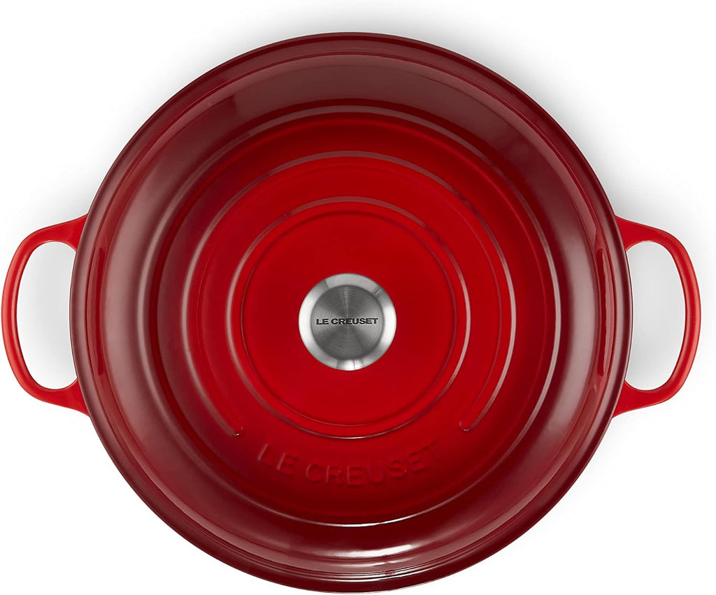 Le Creuset Enameled Cast Iron Signature Braiser, 5 qt, Cerise