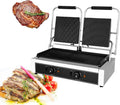Large Electric Griddle Hot Cooking Plate, Commercial Stainless Steel Adjustable Countertop Hot Plate BBQ Grill, Heavy Duty Restaurant Nonstick Countertop Griddle for Home Barbecue