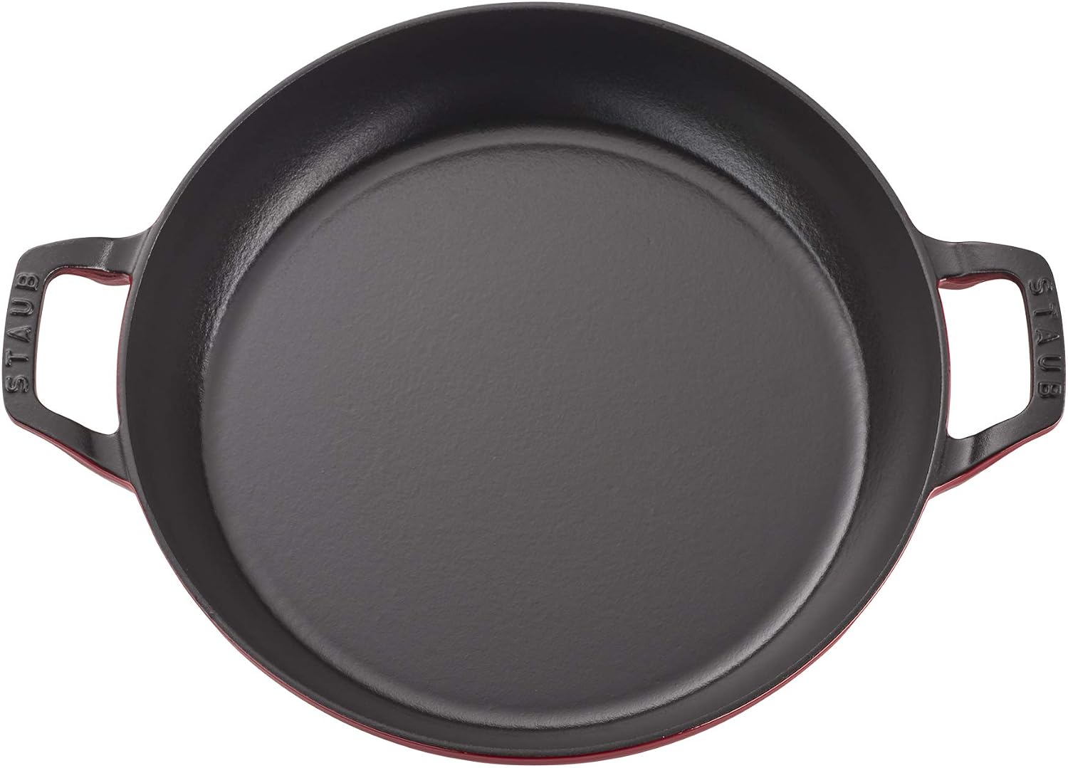 Staub Cast Iron Braiser, Dutch Oven, 3.5-quart, serves 3-4, Made in France, Cherry