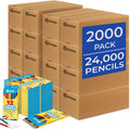 Rosmonde 2000 Pack Colored Pencils Bulk Set (24000 Pencils), 12 Vibrant Pre Sharpened Colors Set, Easy Grip, Easy Use, Bulk Art Supply for Schools, Teachers, Craft Rooms & Classroom Stocking