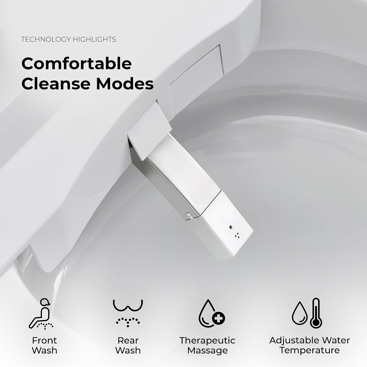 OVE Decors Ella Dual-Flush Smart Bidet Toilet with Built-in Tank, Elongated Bowl, Heated Seat, WaterSense Certified