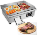 Electric Griddle, Flat Top Griddle for Restaurant, 1600W/3000W Countertop Commercial Grill, Non-Stick Stainless Steel Grill, 50~300℃(122℉-572℉) Temperature Adjustable,220V