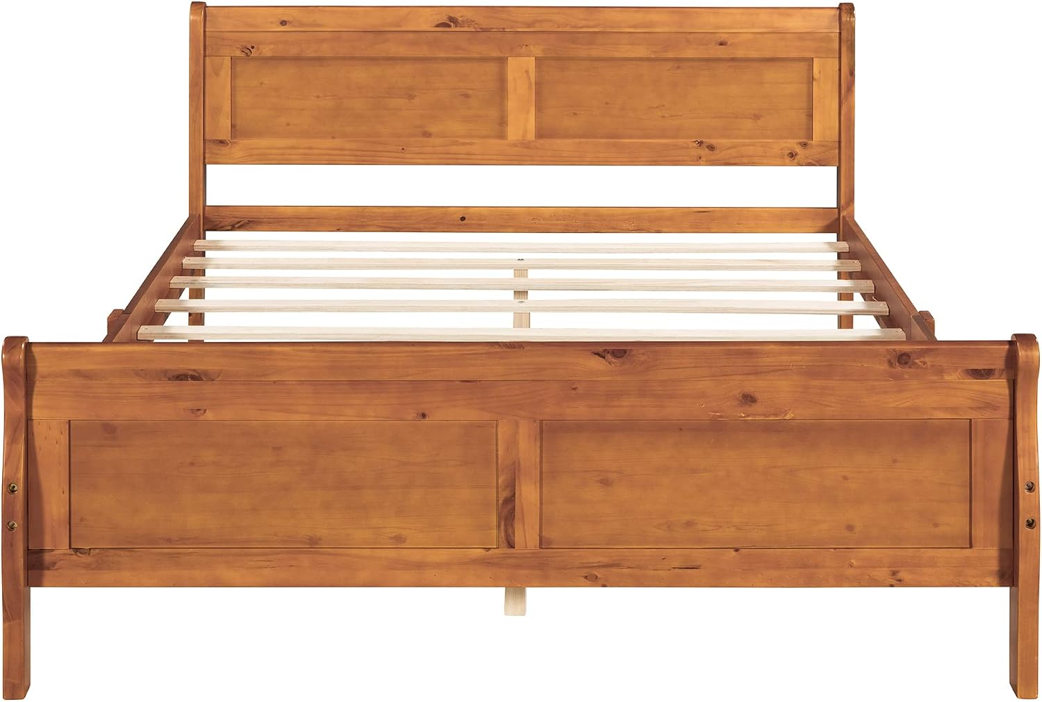 Harper & Bright Designs Queen Bed Frame with Headboard, Wood Platform Bed Frame Queen Size Sleige Bed with Slats Set and Extra Supporting Legs,No Box-Spring Needed