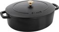 Staub Cast Iron 6.25-qt Shallow Oval Dutch Oven - Black
