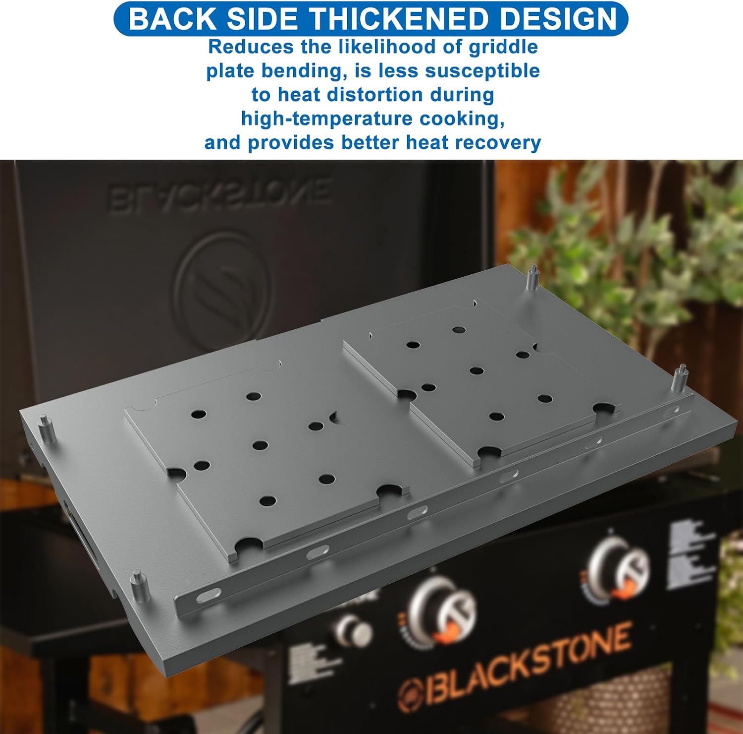 Flat Top Griddle for Blackstone 28 Inch Tabletop Griddle Heavy Duty Steel Grill Pan Replacement Top Part w/Rear Grease System for Blackstone 1517 1883 1924 1853 1963 Accessories