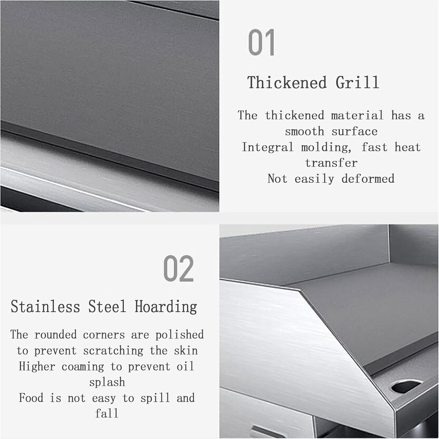 4400W Commercial Griddle Electric 29 in, 220V Countertop Griddle Flat Top Grill, Non-Stick Stainless Steel Teppanyaki Grill with Dual Temperature Control for Restaurant Kitchen