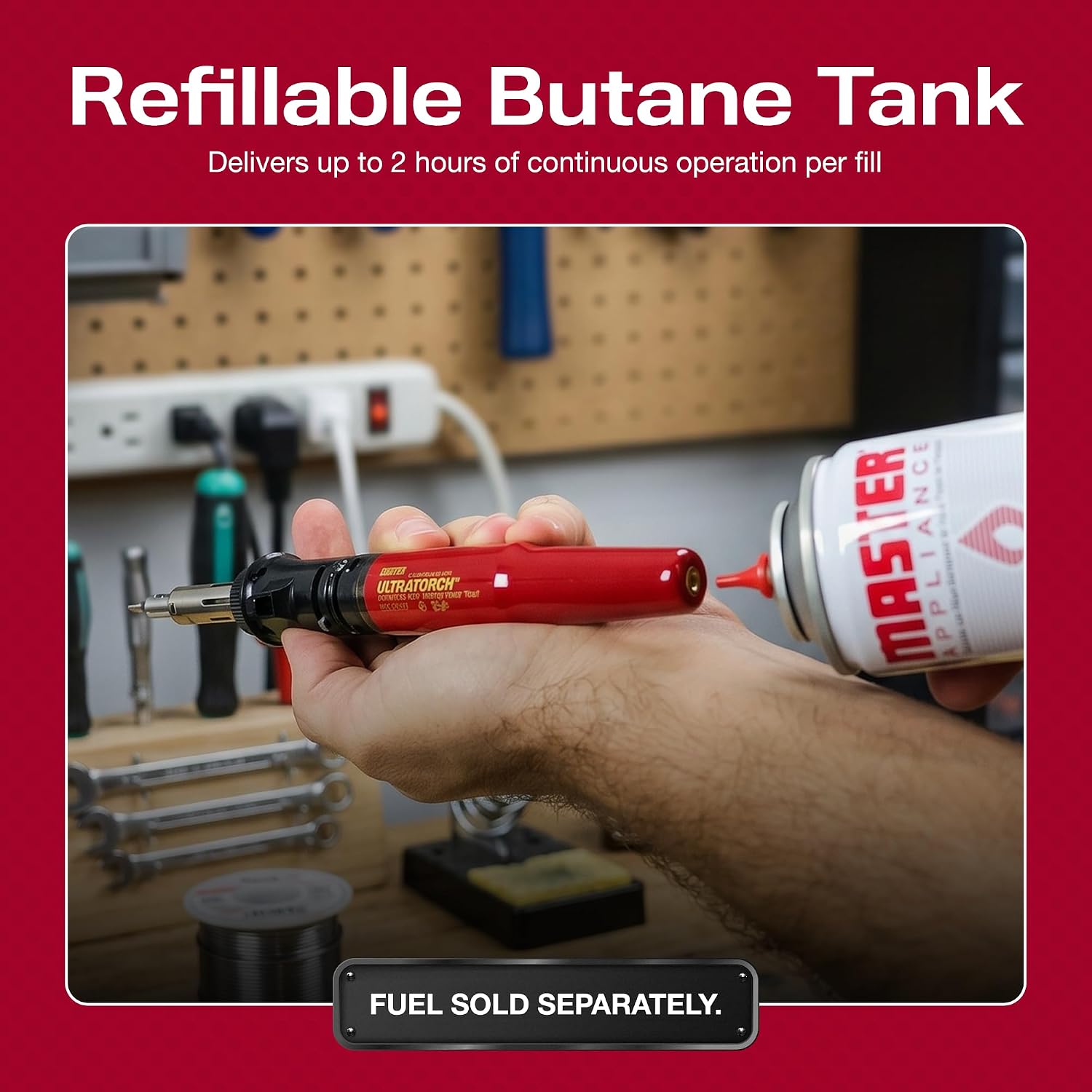 Master Appliance Ultratorch UT-100SiK Butane Powered Cordless Soldering Iron, Flameless Heat Tool for Wire Connectors and Pinpoint Butane Torch, 3 in 1 Tool with Metal Case - USA Company
