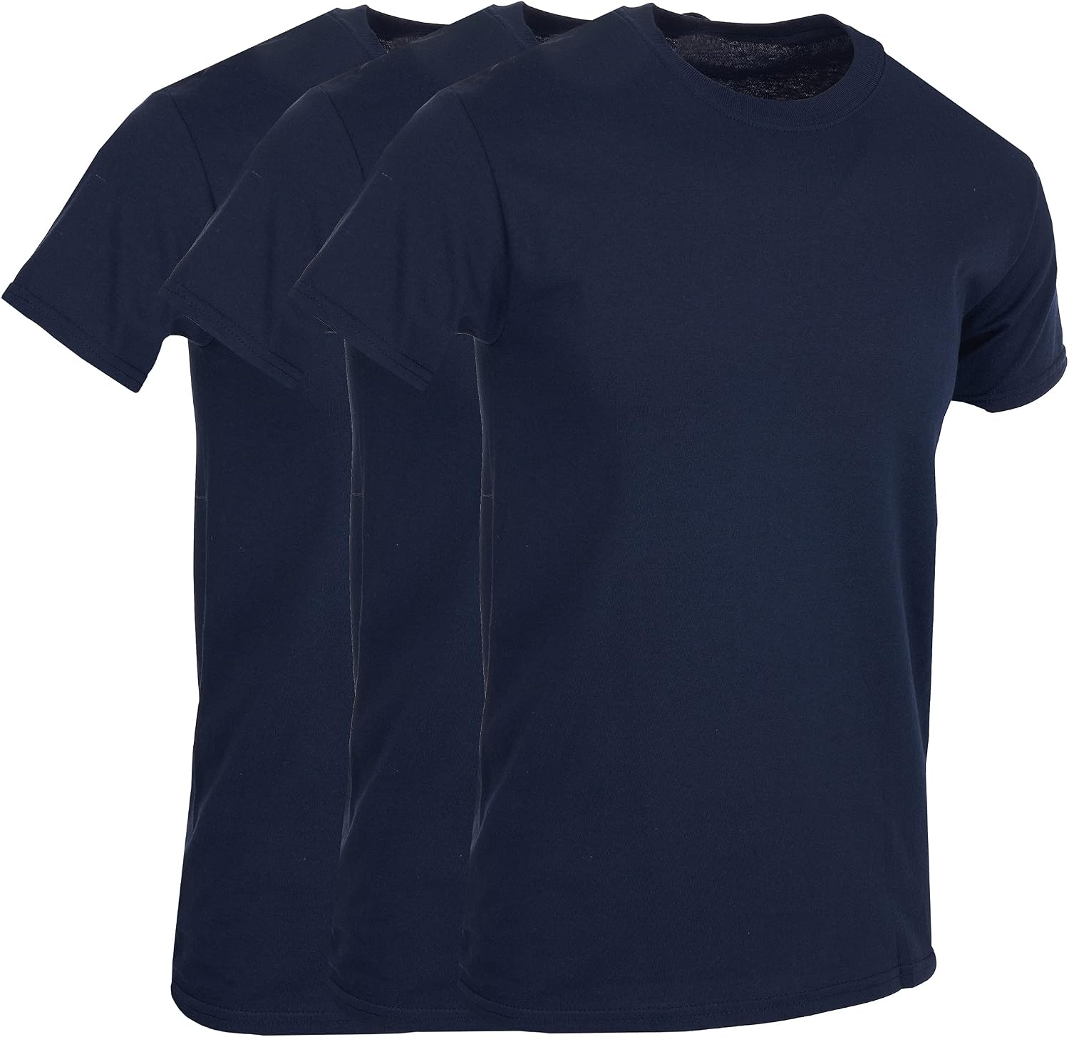 12 Pack Men's Cotton Short Sleeve Lightweight T-Shirts, Bulk Crew Tees for Guys, Solid Bright Colors T-Shirt