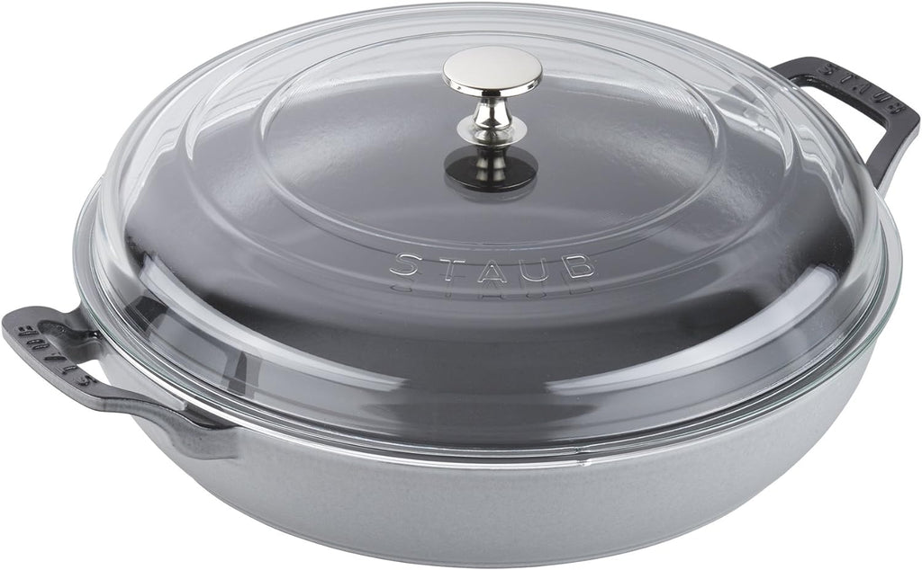 Staub Cast Iron 3.5-qt Braiser with Glass Lid - Graphite Grey