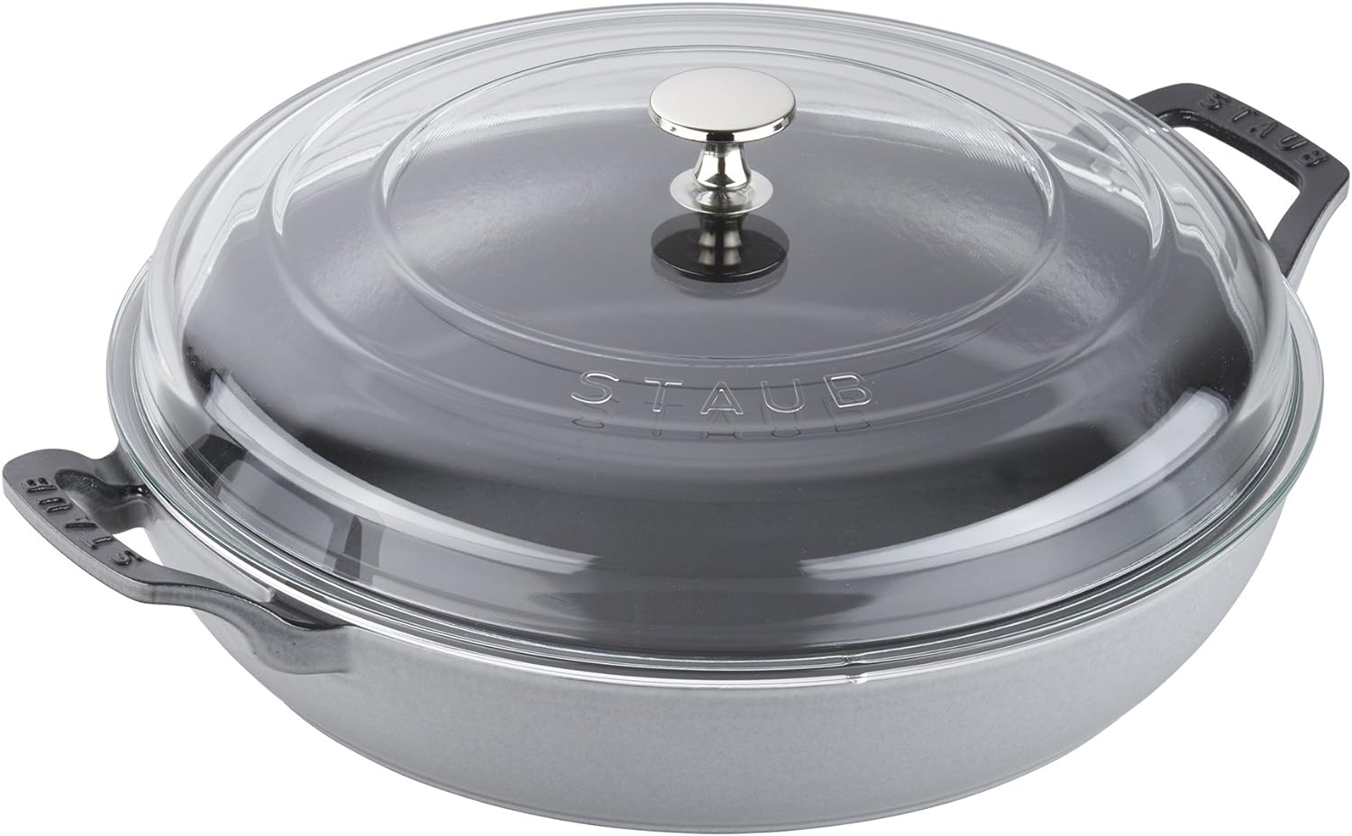 Staub Cast Iron 3.5-qt Braiser with Glass Lid - Graphite Grey