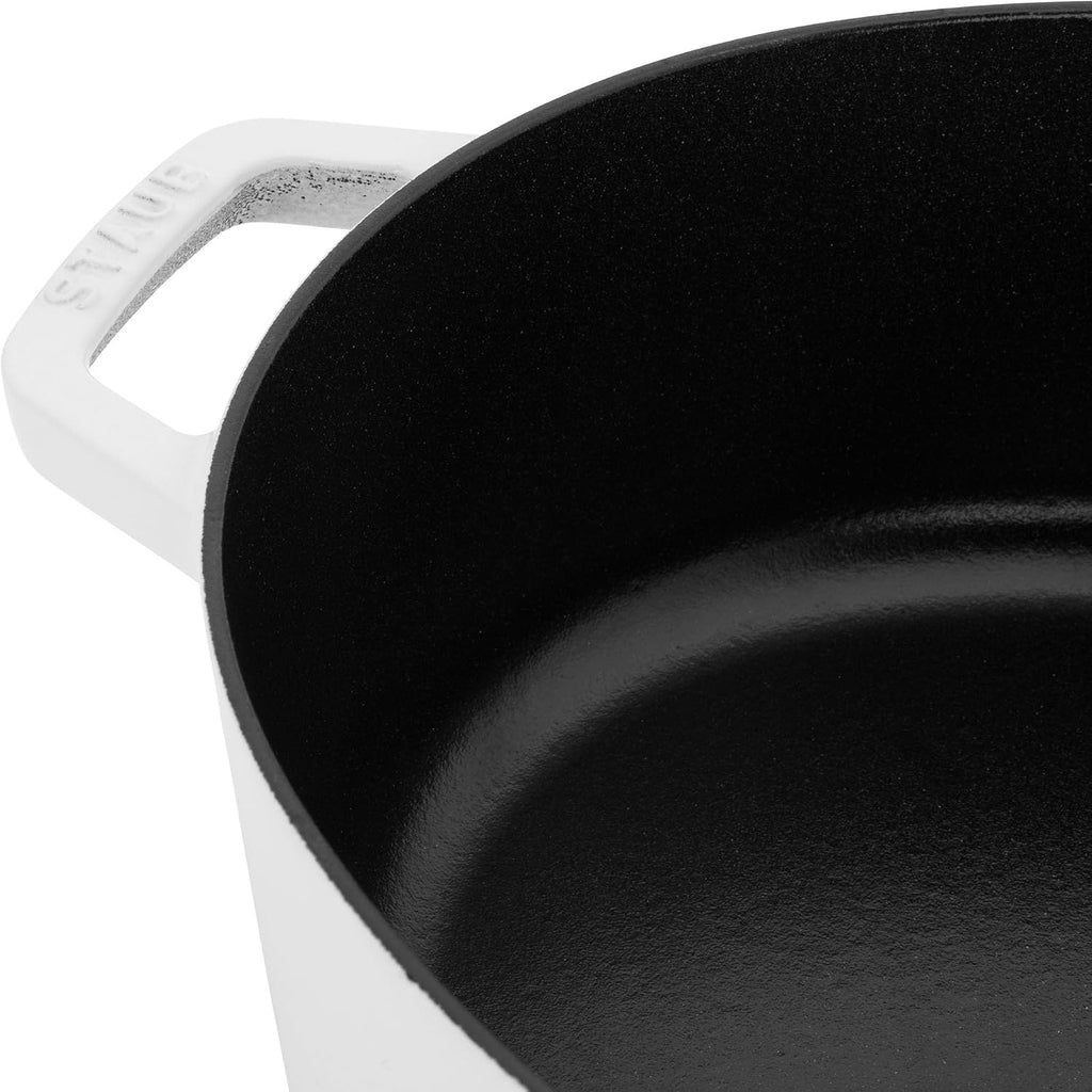Staub Cast Iron 6.25-qt Shallow Oval Dutch Oven - White