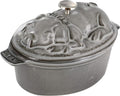 Staub Cast Iron 1-qt Pig Cocotte - Graphite Grey, Made in France