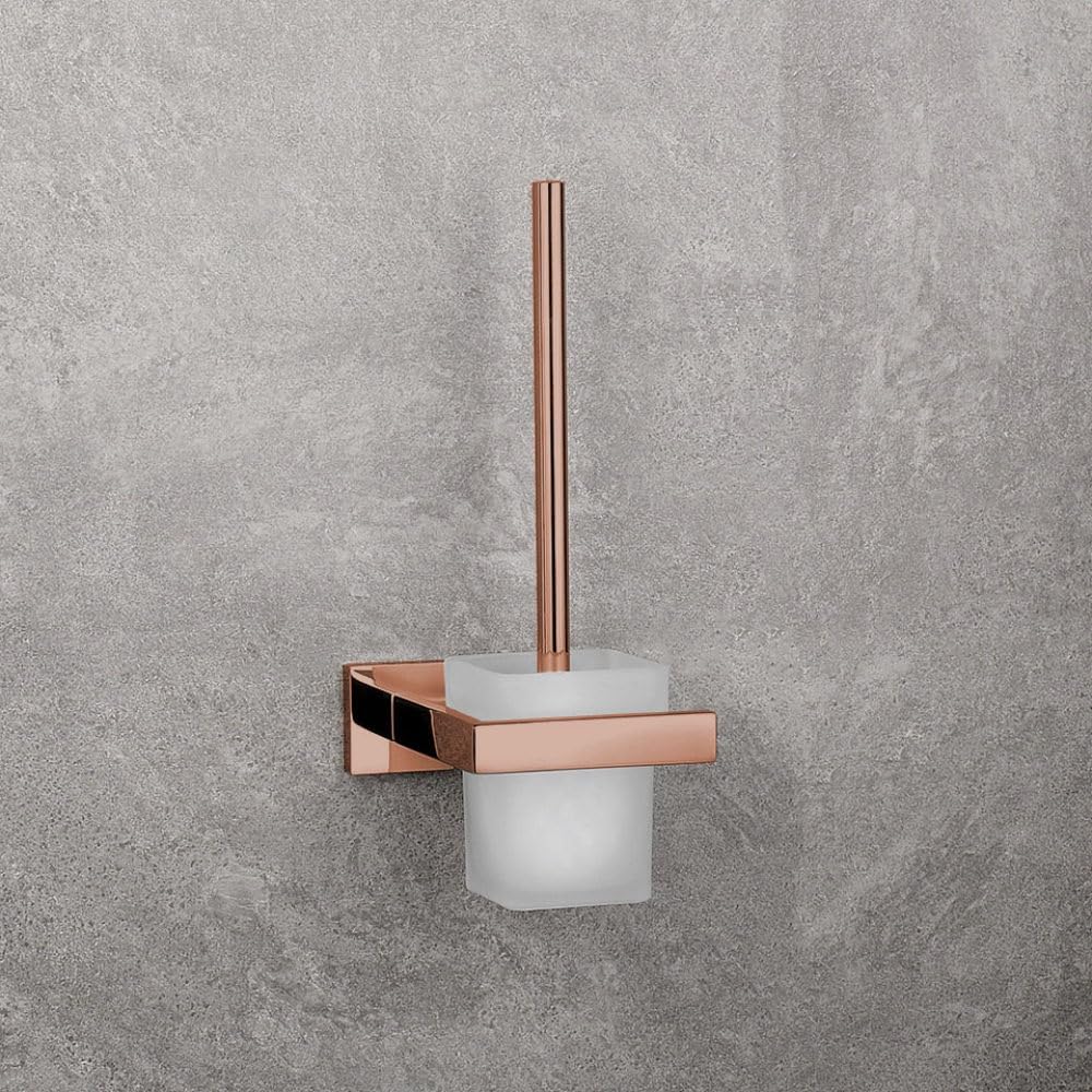Shiny Polished Rose Gold Bathroom Hardware Accessories Towel Rack Toilet Paper Holder Towel Rail Bar Bathroom Robe Hook,Toilet Brush