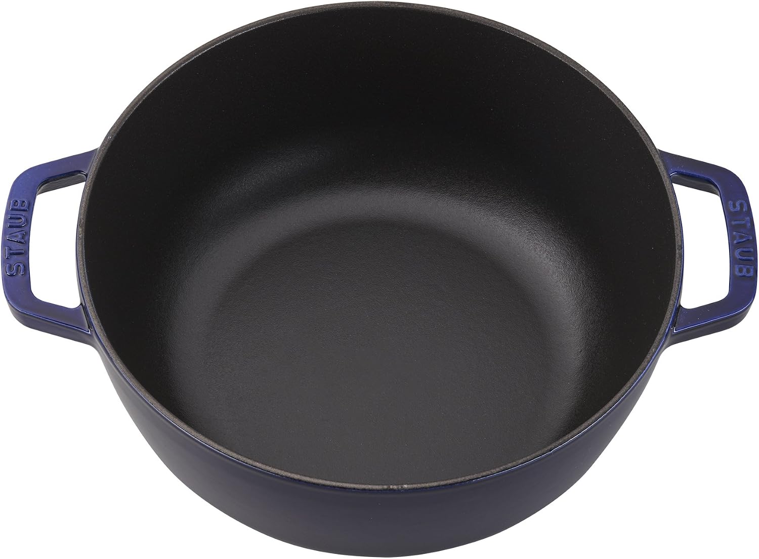 Staub Cast Iron 3.75-qt Essential French Oven Rooster - Dark Blue, Made in France