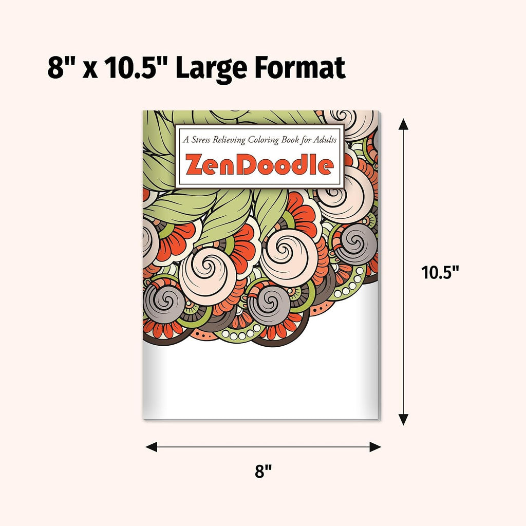 ZOCO ZenDoodle Coloring Book Bundles – 25 Bulk Pack with Pencils – Mindfulness Gifts for Adults, Seniors, Teens – Great for Wellness Programs, Group Activities & Assisted Living