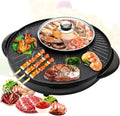 Electric Flat Top Grill, Electric Griddle, Flattop Grills Indoor Safely Washable, Suitable for Frying Grilling Stir Frying(Black,42 * 35 * 17)