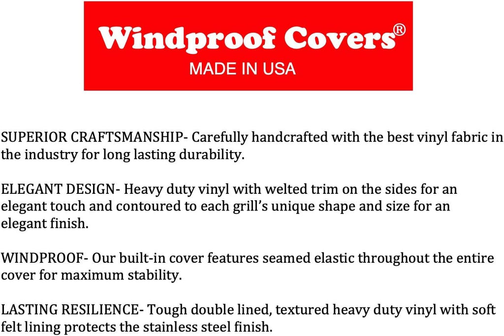 Windproof Covers 30 inch Heavy Duty Premium Vinyl Cover to fit Coyote Flat Top Griddle Built-in