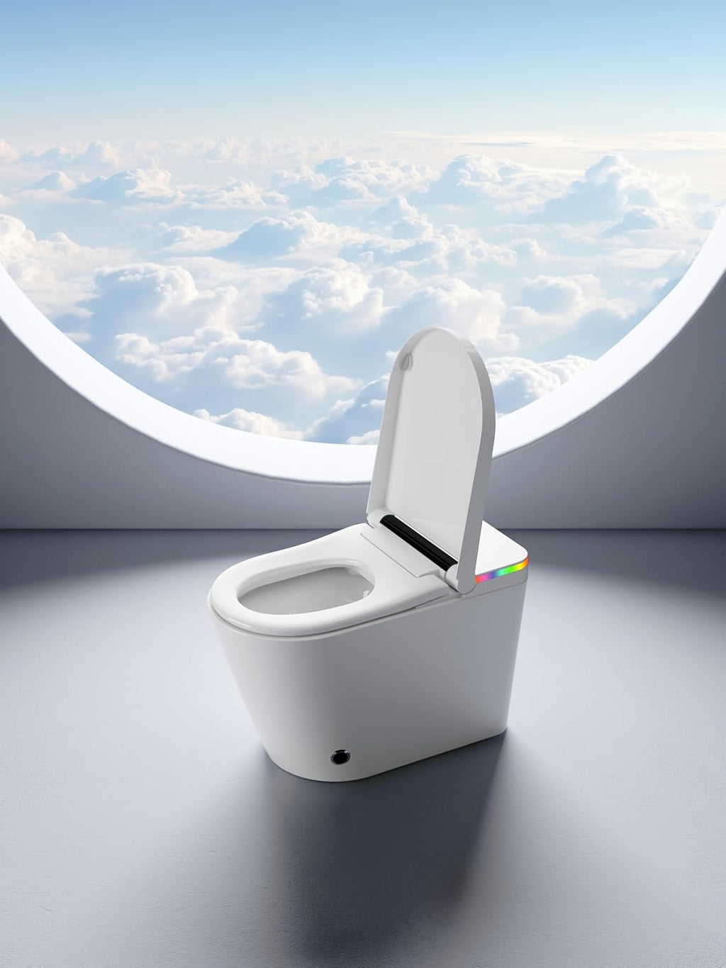 Smart Toilet with Built in Bidet Seat, Tankless Toilet with Auto Lid Opening, Closing and Flushing, Heated Seat, Digital Display, Elongated