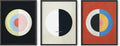 HAUS AND HUES Abstract Wall Art - Set of 3 Geometric Wall Art Vintage Prints, Vintage Art, Modern Wall Decor Frameable Wall Art, Hilma af Klint Abstract Wall Art for Living Room (Black Frame, 16x20)