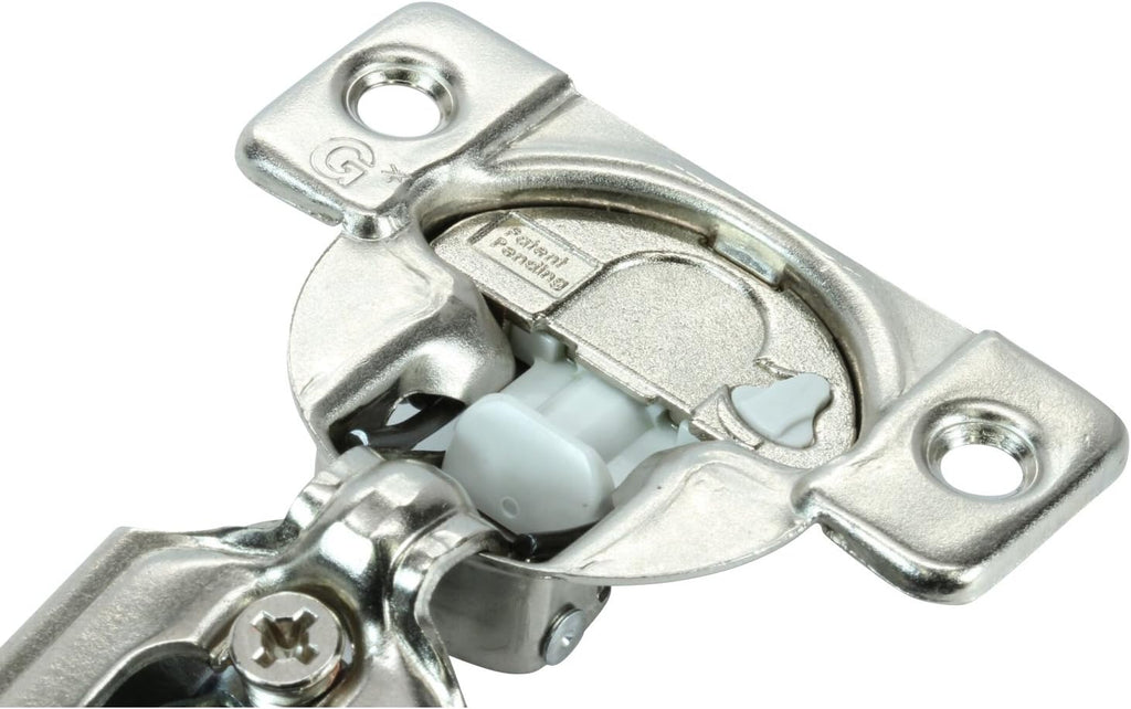 Rok Hardware 50 Pack Grass TEC 864 108 Degree 1/4' Overlay 3 Level Soft Close Screw On Compact Cabinet Hinge 04429A-15 3-Way Adjustment 45mm Screw Hole Pattern