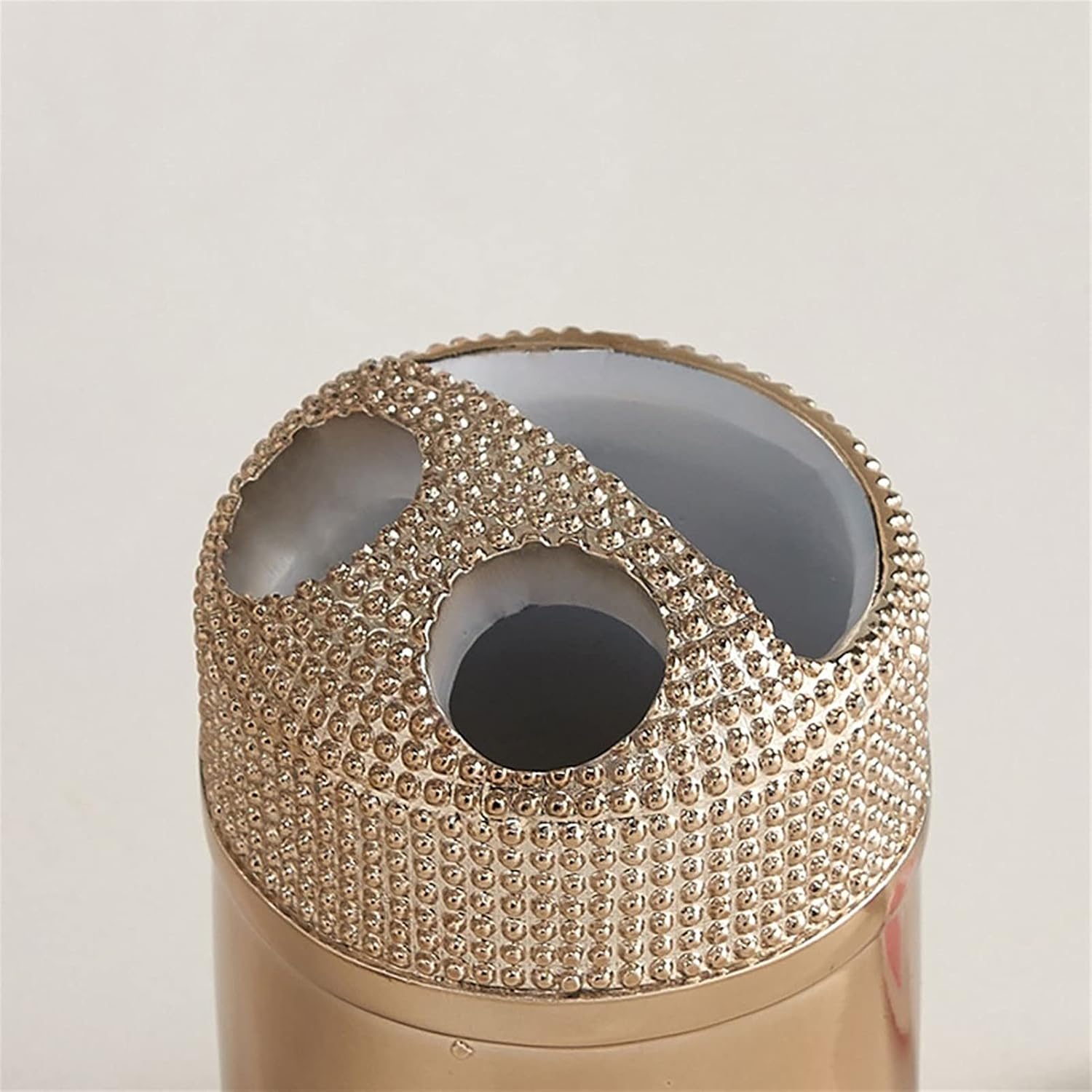 Soap Dispenser Gold Bathroom Accessories Set 6 Piece Resin Bath Accessory Sets Complete Soap Dispenser Toothbrush Holders Tumbler Soap Dish and Ceramic Tray Liquid Dispenser for Bathroom(Gold)