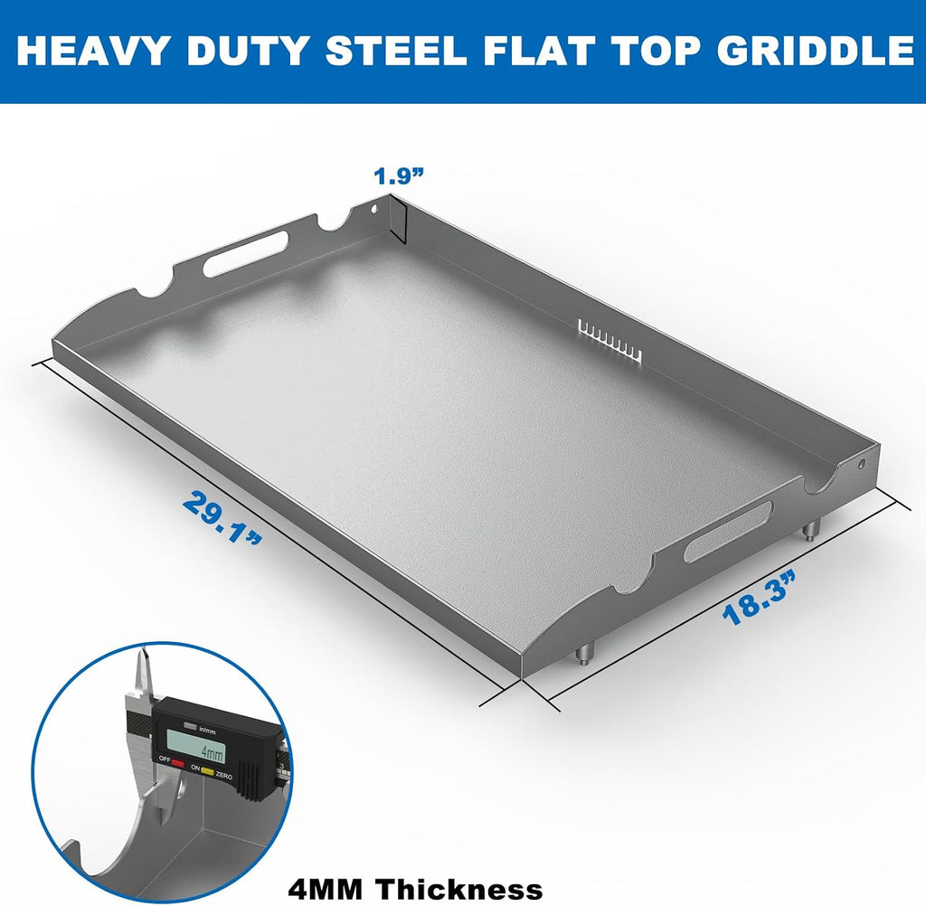 Flat Top Griddle for Blackstone 28 Inch Tabletop Griddle Heavy Duty Steel Grill Pan Replacement Top Part w/Rear Grease System for Blackstone 1517 1883 1924 1853 1963 Accessories