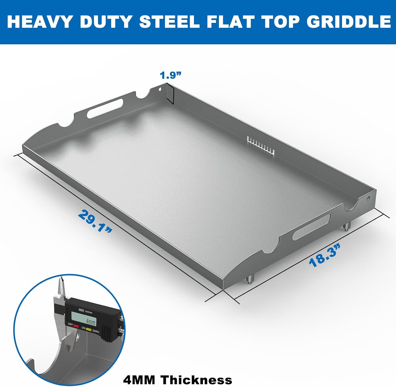 Flat Top Griddle for Blackstone 28 Inch Tabletop Griddle Heavy Duty Steel Grill Pan Replacement Top Part w/Rear Grease System for Blackstone 1517 1883 1924 1853 1963 Accessories