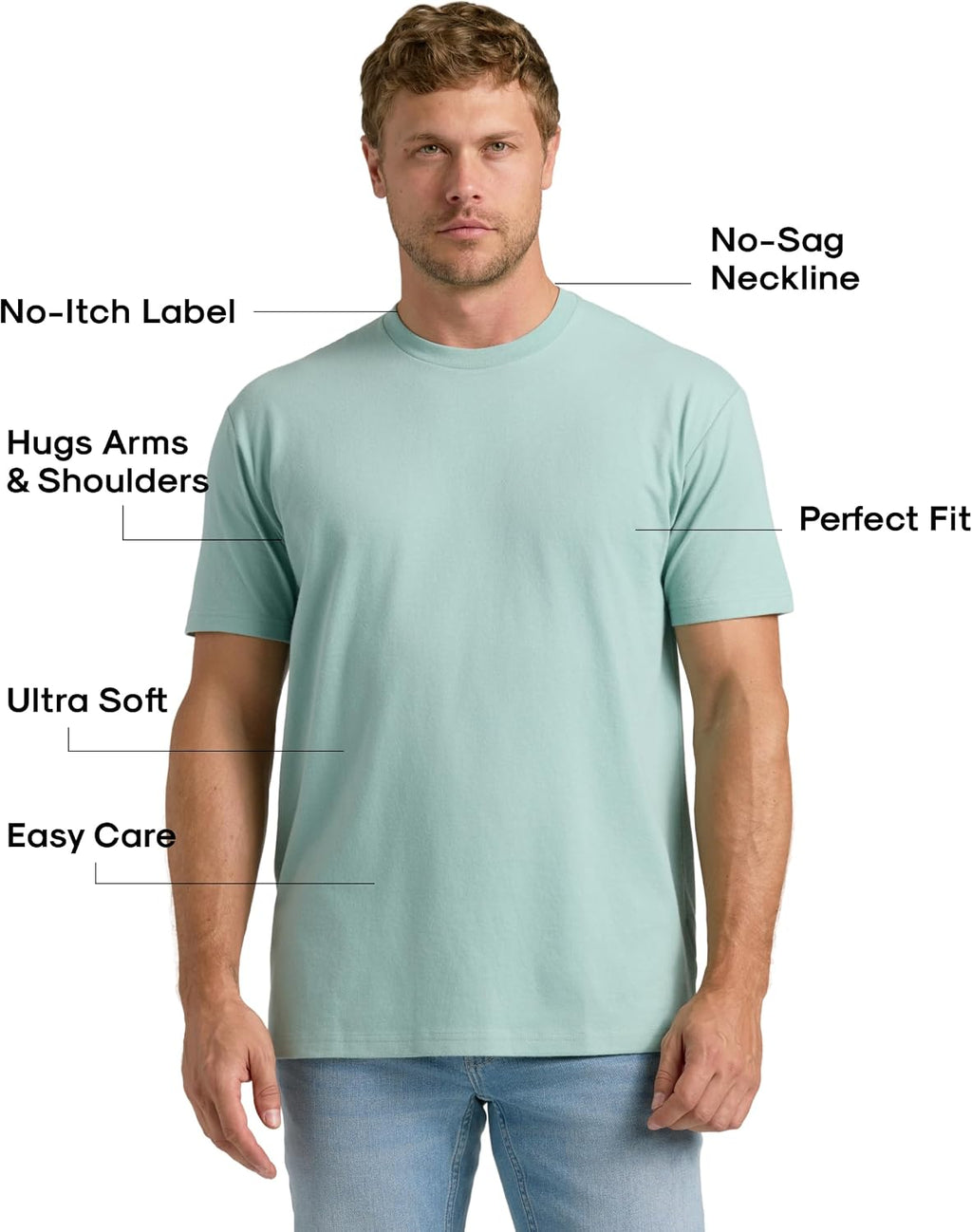 True Classic Mens T-Shirts – Short Sleeve Crew Neck T Shirts for Man, Cotton Blend Plain Novelty Men's T-Shirts