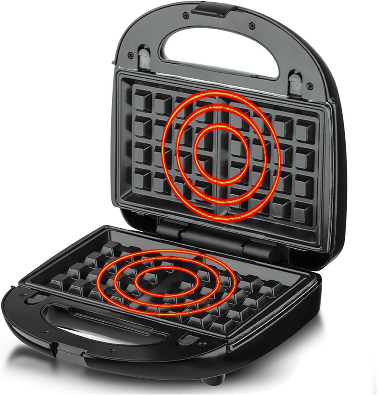 8-in-1 Panini Press Grill Sandwich Maker, Sandwich Press and Griddle Grill Combo with Removable Grilling Plates Cool Touch Handle LED Indicator Lights, for Indoor BBQ Flat Top Grill