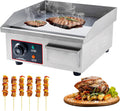 1500W Commercial Electric Countertop Griddle, Countertop Stainless Steel Grills Hotplate Flat Top Kitchen Grill, Adjustable Temperature Control, Electric Griddle for Restaurant & Home