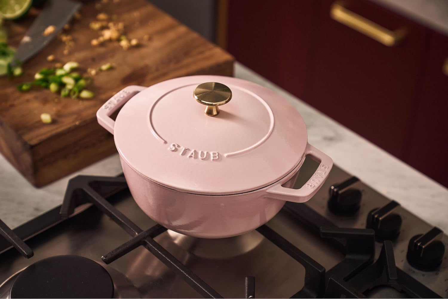 Staub Wa-NABE Sorbet Rose Z1032-761 Wanabe Sorbet Rose M 7.1 inches (18 cm) Pink Two-Handed Casting, Enameled Pot, Rice, Induction Compatible, Japanese Authentic Product