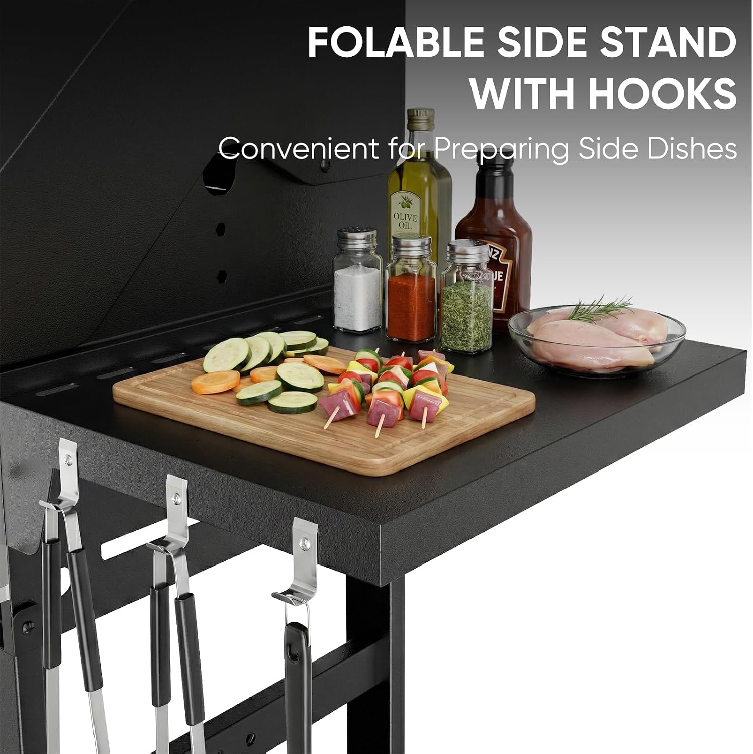 Belord 2-in-1 Grill Griddle Combo, 5 Burner Flat Top Griddle & Grill with 40000 BTU Output, Propane Gas Grill with Enameled Cast Iron Grate & Cast Iron Pan for Outdoor Kitchen, Backyard Barbecue