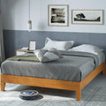 Zinus 12 Inch Deluxe Wood Platform Bed / No Boxspring Needed / Wood Slat Support / Rustic Pine Finish, Queen (OLB-PWPBBO-12Q)