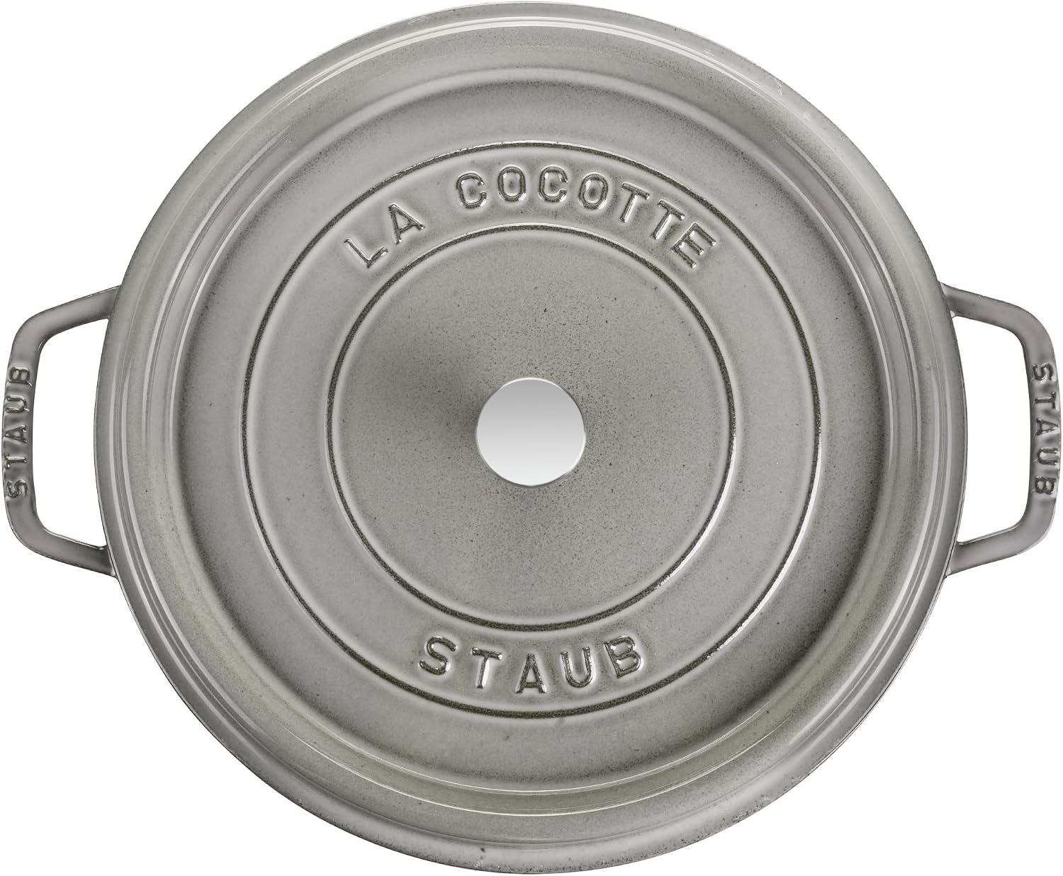 Staub Cast Iron 5.5-qt Round Cocotte - Graphite Grey