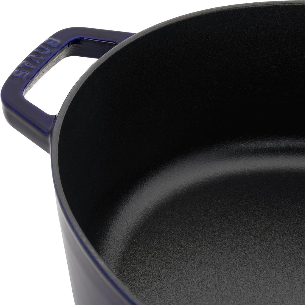 Staub Cast Iron 6.25-qt Shallow Oval Dutch Oven - Dark Blue